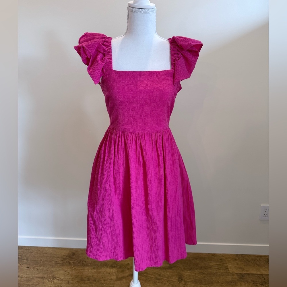 Francescaās Bella Ruffle Sleeve Dress Size Small Babydoll Coquette Girl Coastal